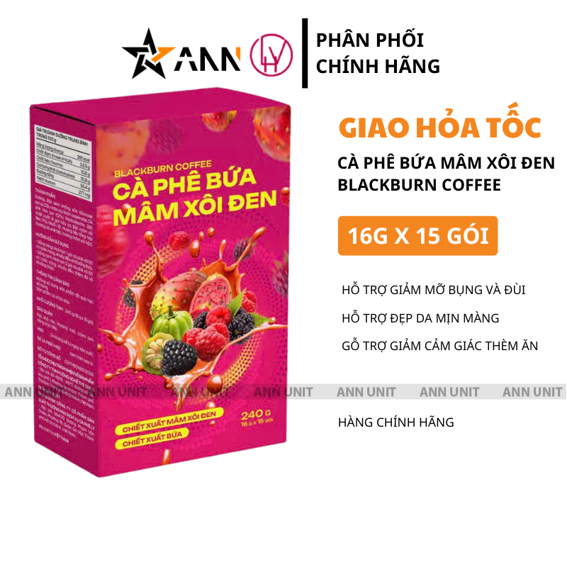 Hộp sản phẩm với quy cách 16g x 15 gói