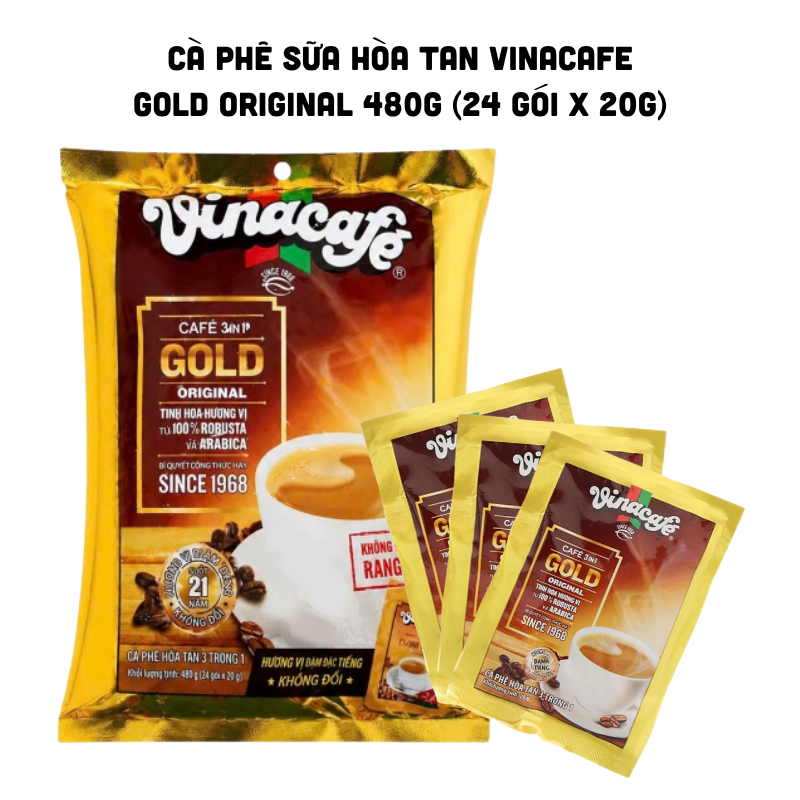 Tổng quan quy cách bịch 480g gồm 24 gói x 20g