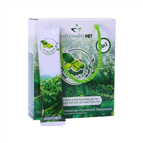 Khám phá Cà Phê Xanh Thiên Nhiên Việt Hộp Nhỏ 10 Gói (Combo 2 Hộp) thuộc nhóm Cà phê, trà, mật ong