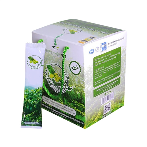 Hình ảnh Cà Phê Xanh Thiên Nhiên Việt Hộp Lớn 30 Gói trong bộ sưu tập Cà phê, trà, mật ong