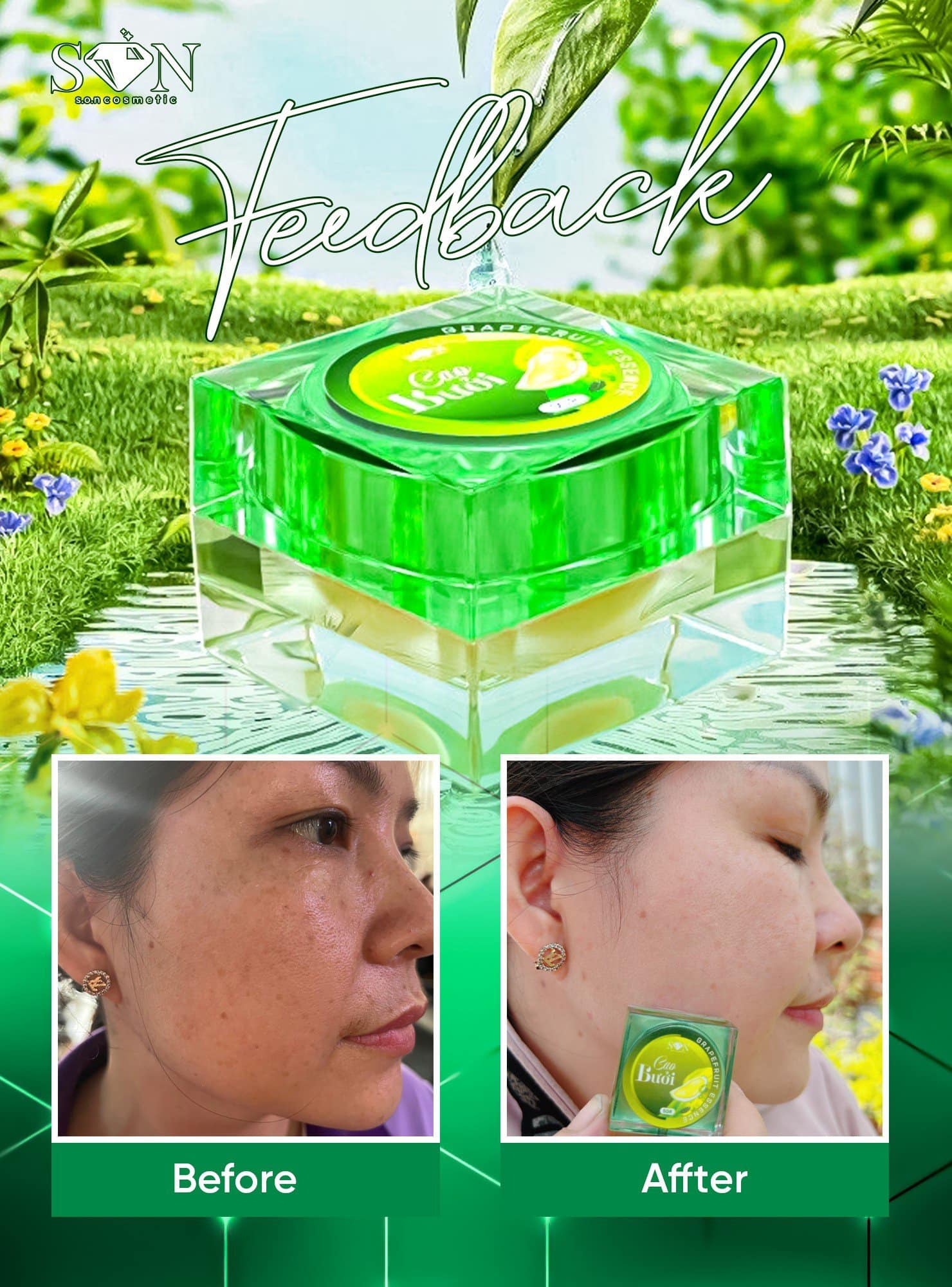Hình ảnh minh họa trước và sau sử dụng