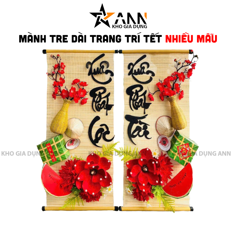 Cặp 2 Mành Tre Dài Ráp Sẵn Trang Trí Tết - Phên Tre Lớn