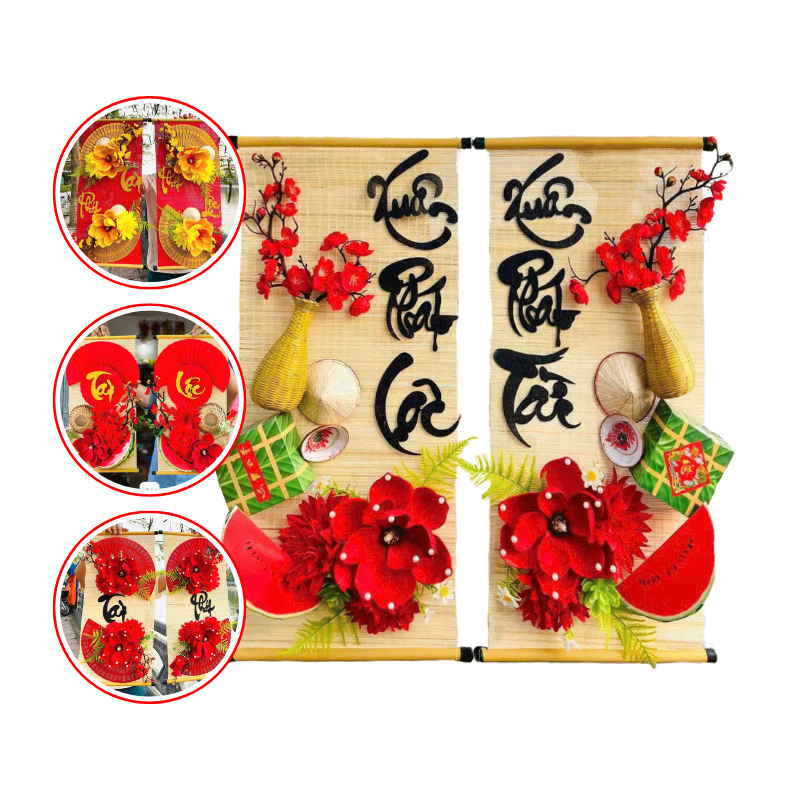 Cặp 2 Mành Tre Dài Trang Trí - Phên Tre Lớn Trang Trí Tết Ráp Sẵn – một lựa chọn đáng tham khảo trong mành hoa
