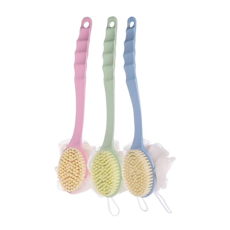 Khám phá Cây Chà Lưng - Cọ Tắm Kì Lưng - Bàn Chải Chà Lưng 2 Đầu Có Bông Tắm 35cm thuộc nhóm Đồ dùng phòng tắm