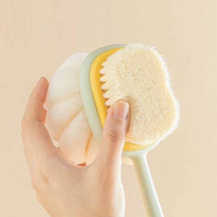 Cây Chà Lưng 2 Đầu Có Bông Tắm 35cm