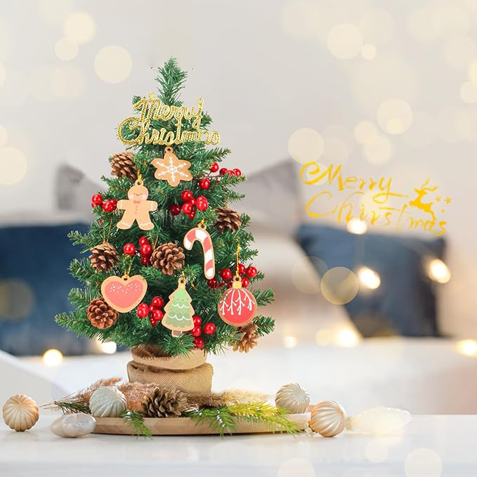 Cây Thông Noel Để Bàn Kèm Đèn và Phụ Kiện Size 60cm