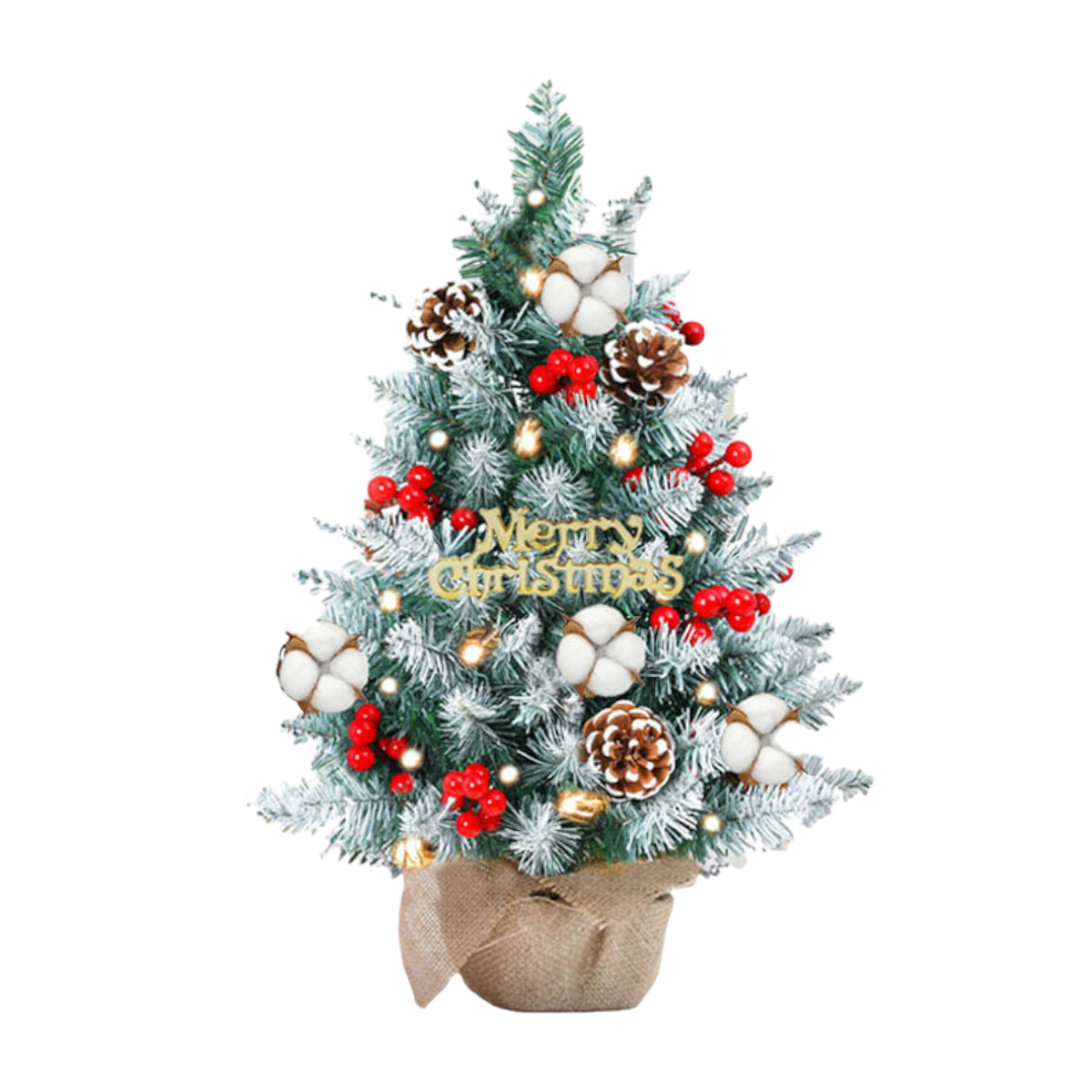 Cây Thông Noel Để Bàn Kèm Đèn và Phụ Kiện Size 60cm