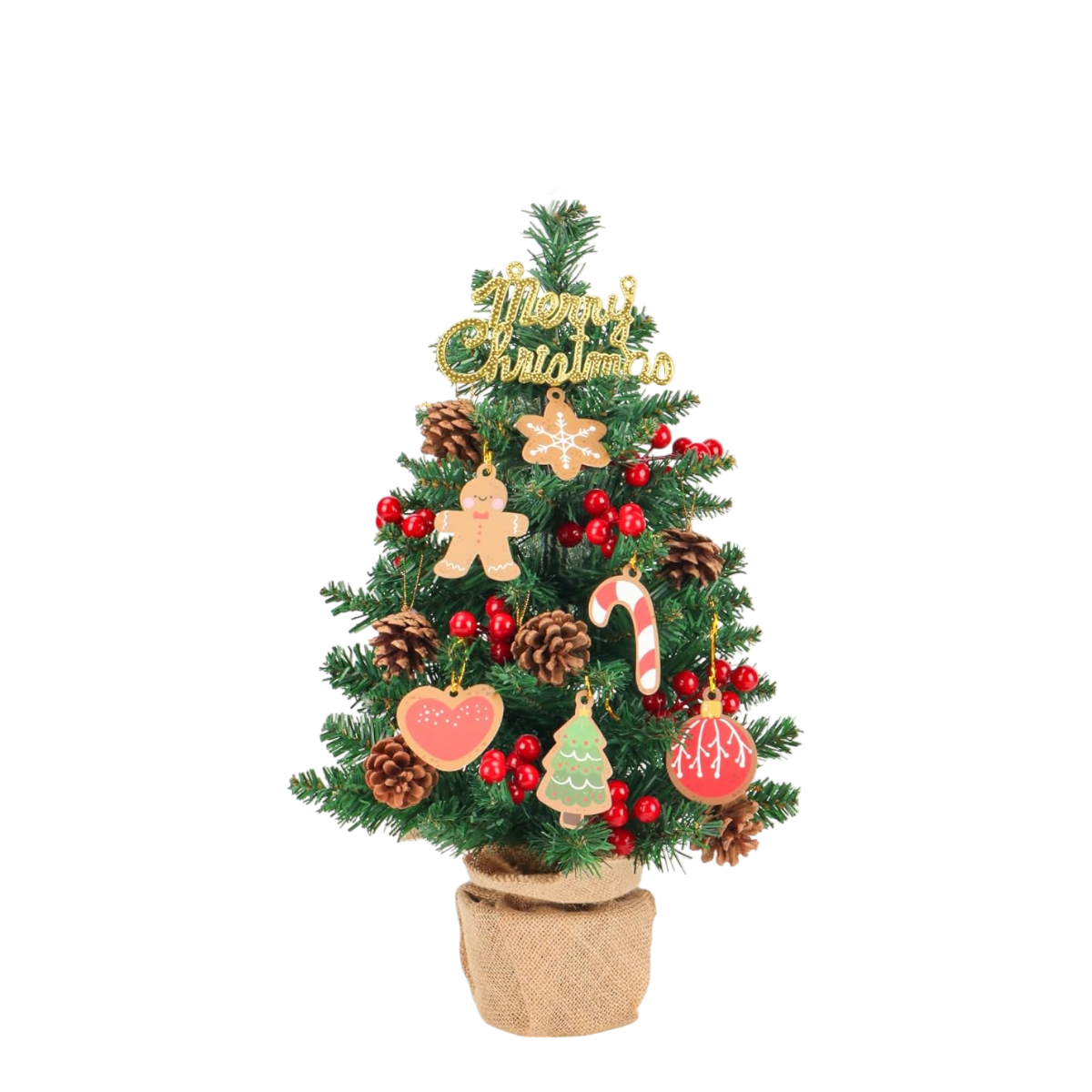 Cây Thông Noel Để Bàn Kèm Đèn và Phụ Kiện Size 60cm