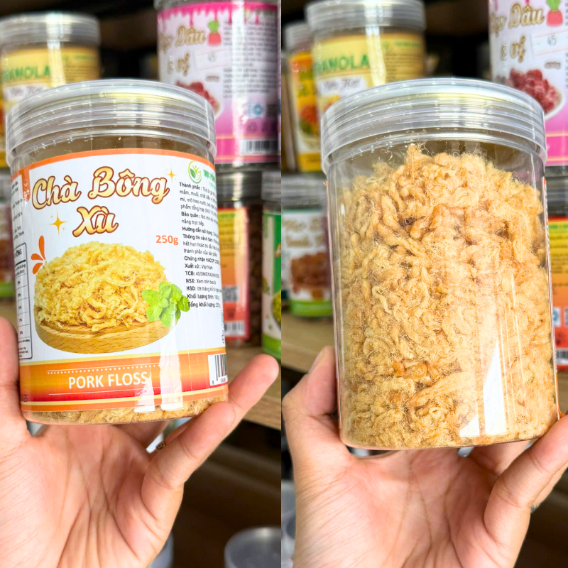 Hình ảnh Chà Bông Heo Xù Đặc Biệt 250g Hộp Pet trong bộ sưu tập Thực phẩm 3 miền xanh