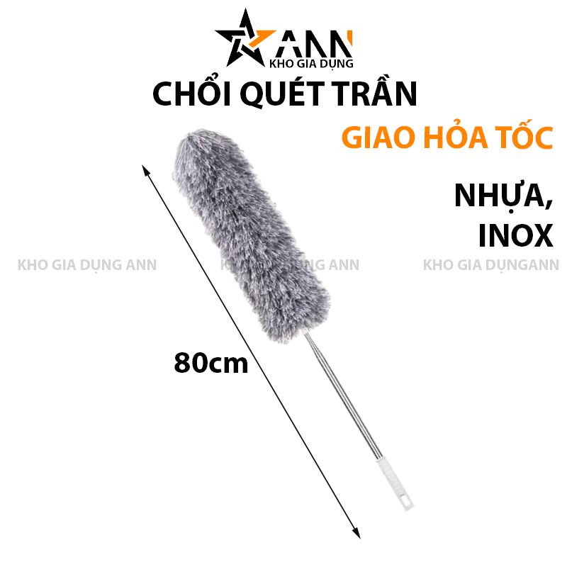 Chổi quét trần nhà quét mạng nhện gấp gọn 80cm