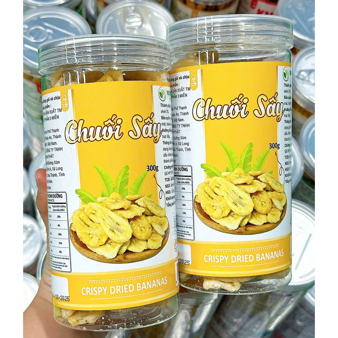 Chuối Sấy Giòn 300g Hộp