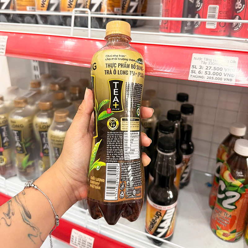 3 Chai Trà Ô Lông Tea + Plus Vị Truyền Thống (450ml/Chai)
