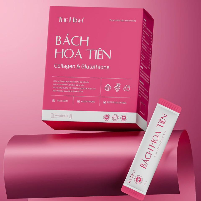 Thiết kế hộp và gói dùng lẻ của dòng Collagen & Glutathione