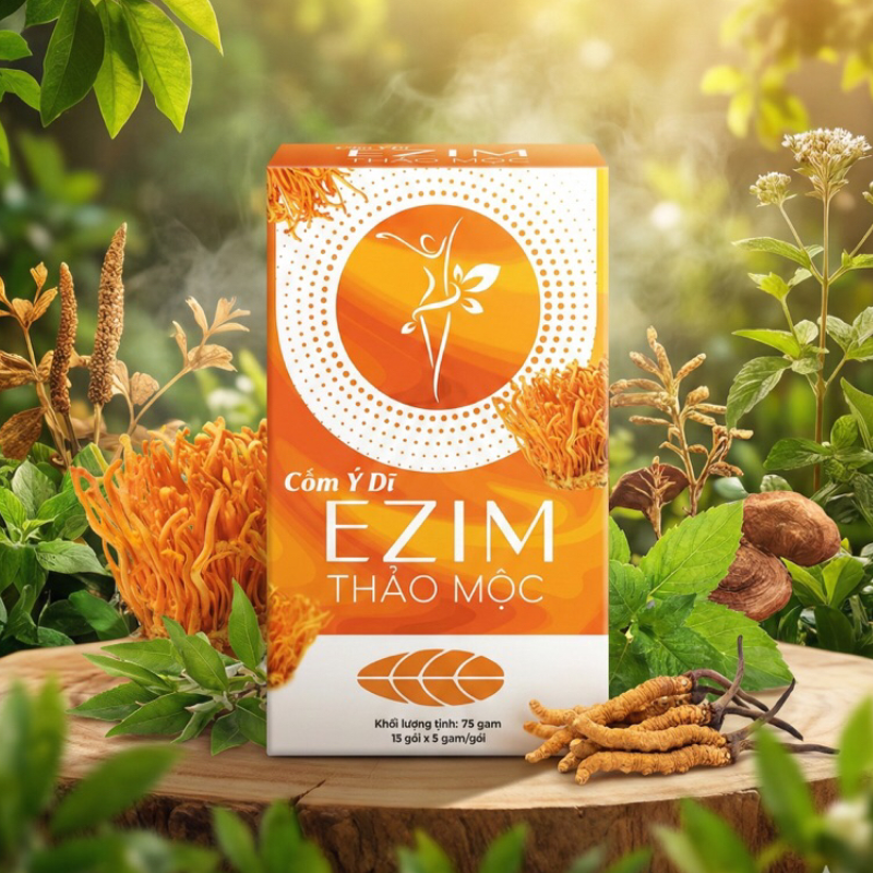 Hộp Cốm Ý Dĩ Ezim Thảo Mộc 2026 (quy cách 15 gói)