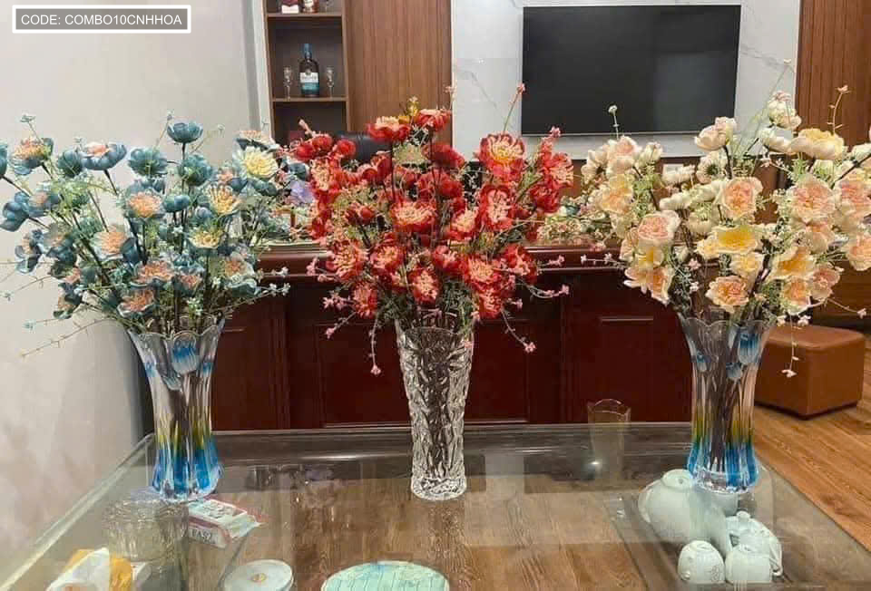 Combo 10 Cành Hoa Gạo Xốp Nhiều Màu