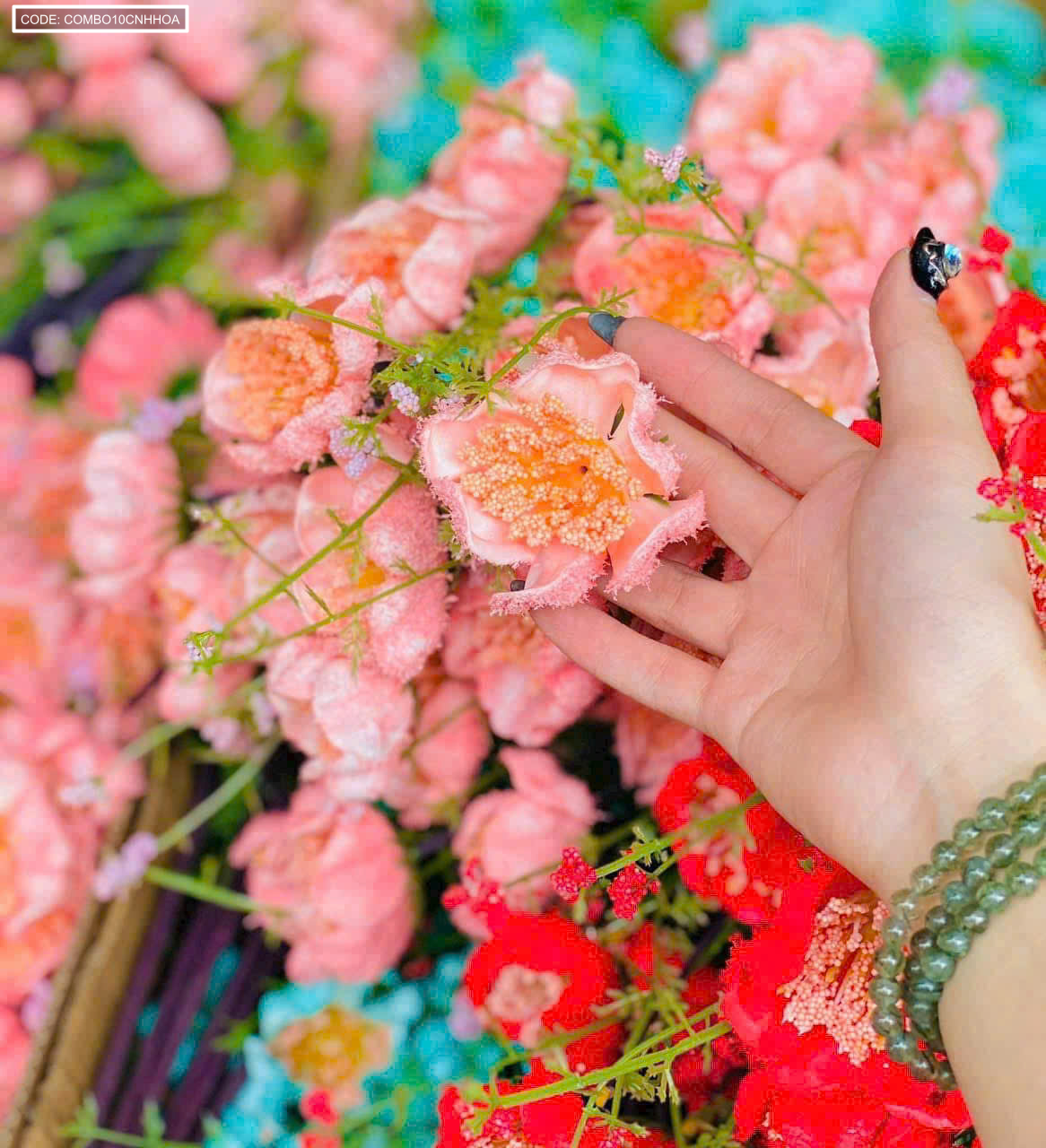 Combo 10 Cành Hoa Gạo Xốp Nhiều Màu