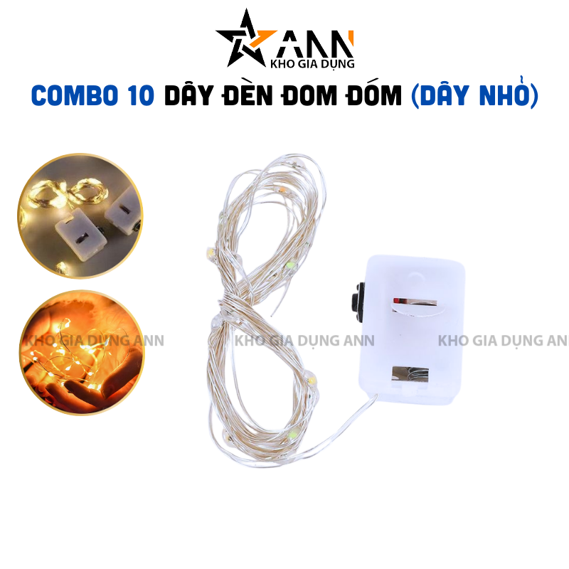 Hình tổng quan dây đèn và hộp pin mini