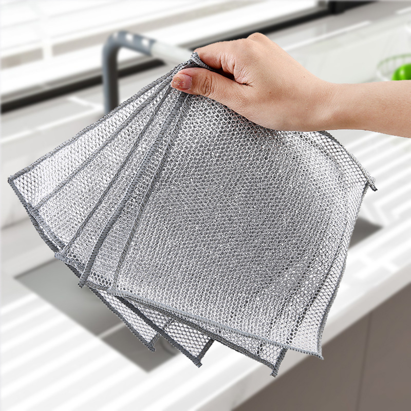 Bộ miếng lưới kim loại dạng khăn kích thước 20x20cm
