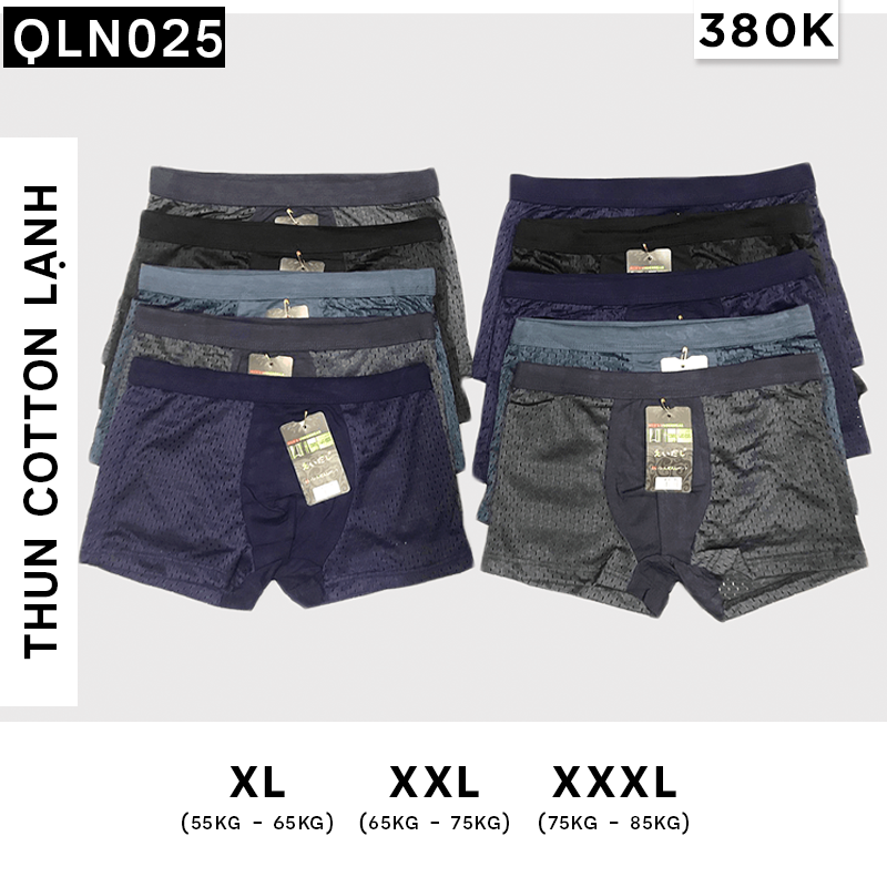 Hình tổng quan combo và bảng size XL, XXL, XXXL theo cân nặng