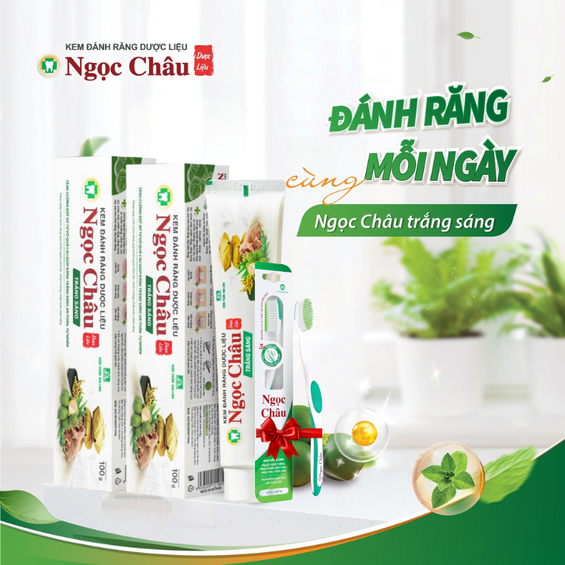 Bộ combo gồm 2 hộp, tuýp kem và bàn chải tặng kèm.