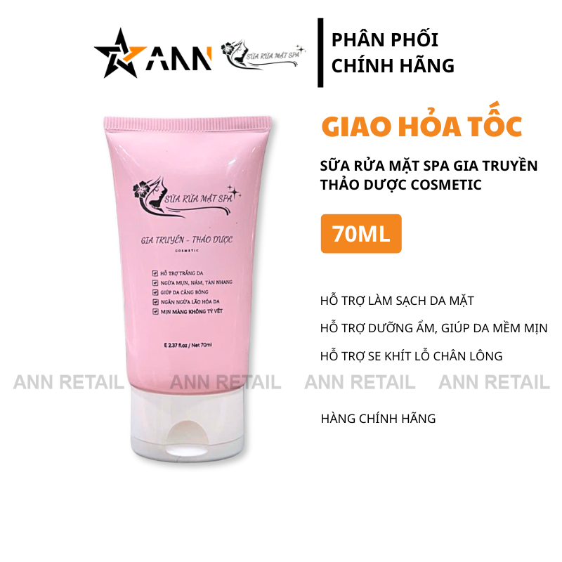 Hình sản phẩm và thông tin dung tích 70ml