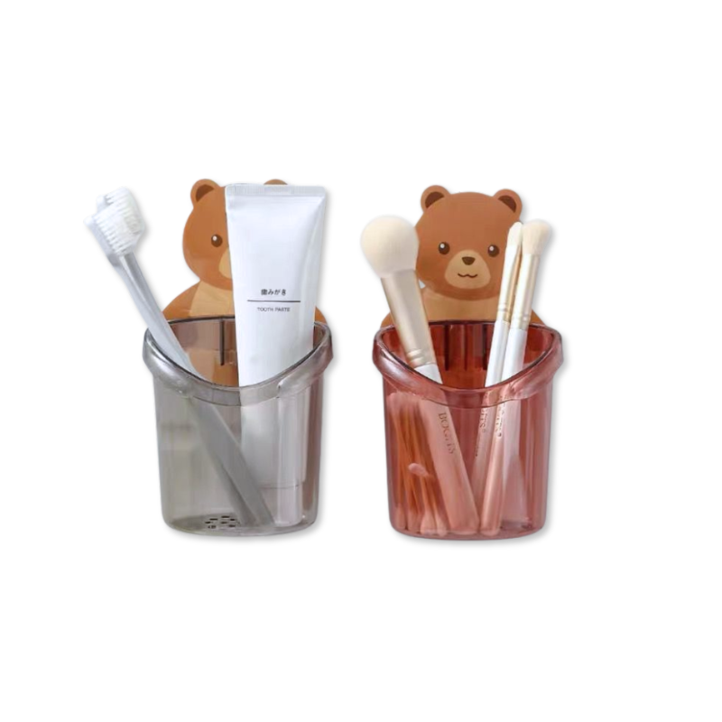 Khám phá Combo 2 Cốc Dán Tường Hình Gấu - Cốc Đựng Kem Đánh Răng Dao Cạo Râu Cắm Bút 10.5x8x9.5cm thuộc nhóm Đồ dùng phòng tắm