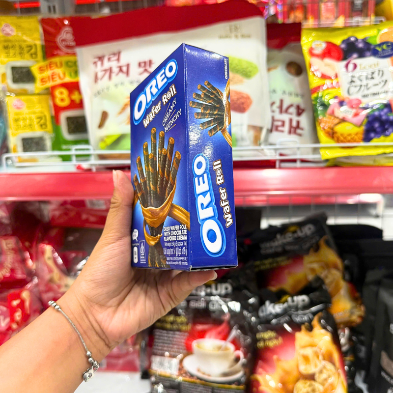 Combo 2 Hộp Bánh Quế Oreo Wafer Roll Vị Socola 54g (3 Gói x 18g)