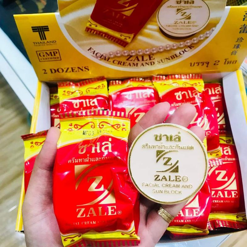 Hình sản phẩm Zale kèm hộp và tuýp kem