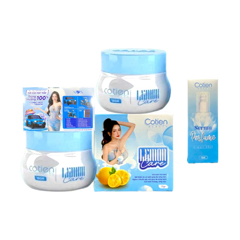 Khám phá Combo 2 Hộp Kem Thâm Nách Lemon Care Màu Xanh Cotien Beauty (Tặng Serum) thuộc nhóm mỹ phẩm son