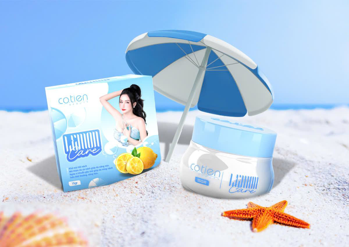 Combo 2 Hộp Kem Thâm Nách Lemon Care Màu Xanh Cotien Beauty Tặng Serum