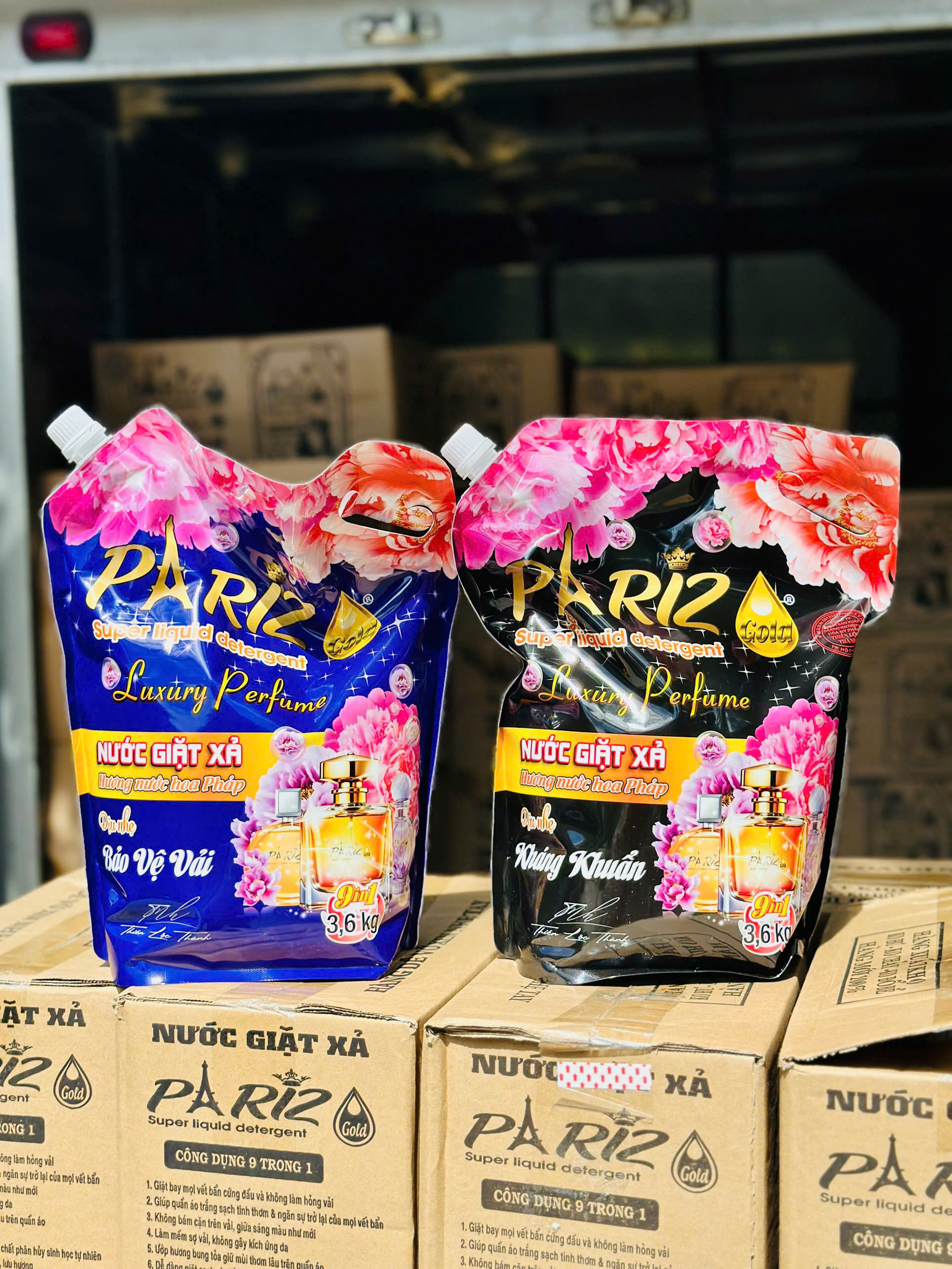 Combo 2 túi nước giặt xả pariz 3,6kg, tổng 7,2kg