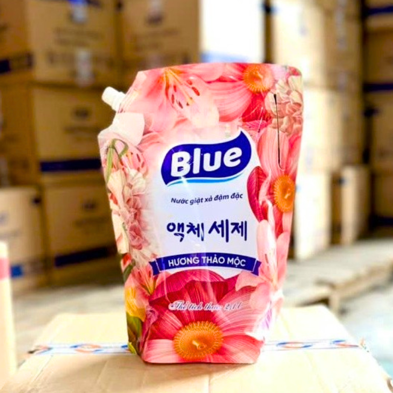 Combo 2 Túi Nước Giặt Xả Đậm Đặc Blue Hương Thảo Mộc 2,1L