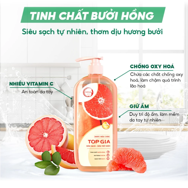 Chi tiết dòng tinh chất bưởi hồng và các điểm nổi bật trên bao bì