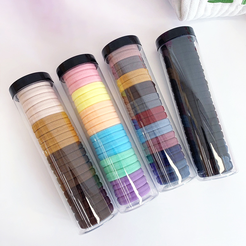Combo 3 Hộp Dây Thun Cột Tóc Trơn Co Giãn Mềm Mại 20 Chiếc/Hộp 19.5cm