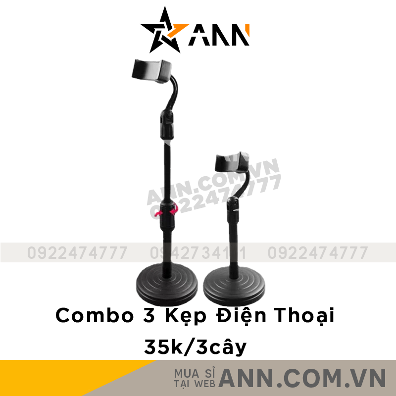 Hình tổng thể combo 3 giá đỡ màu đen