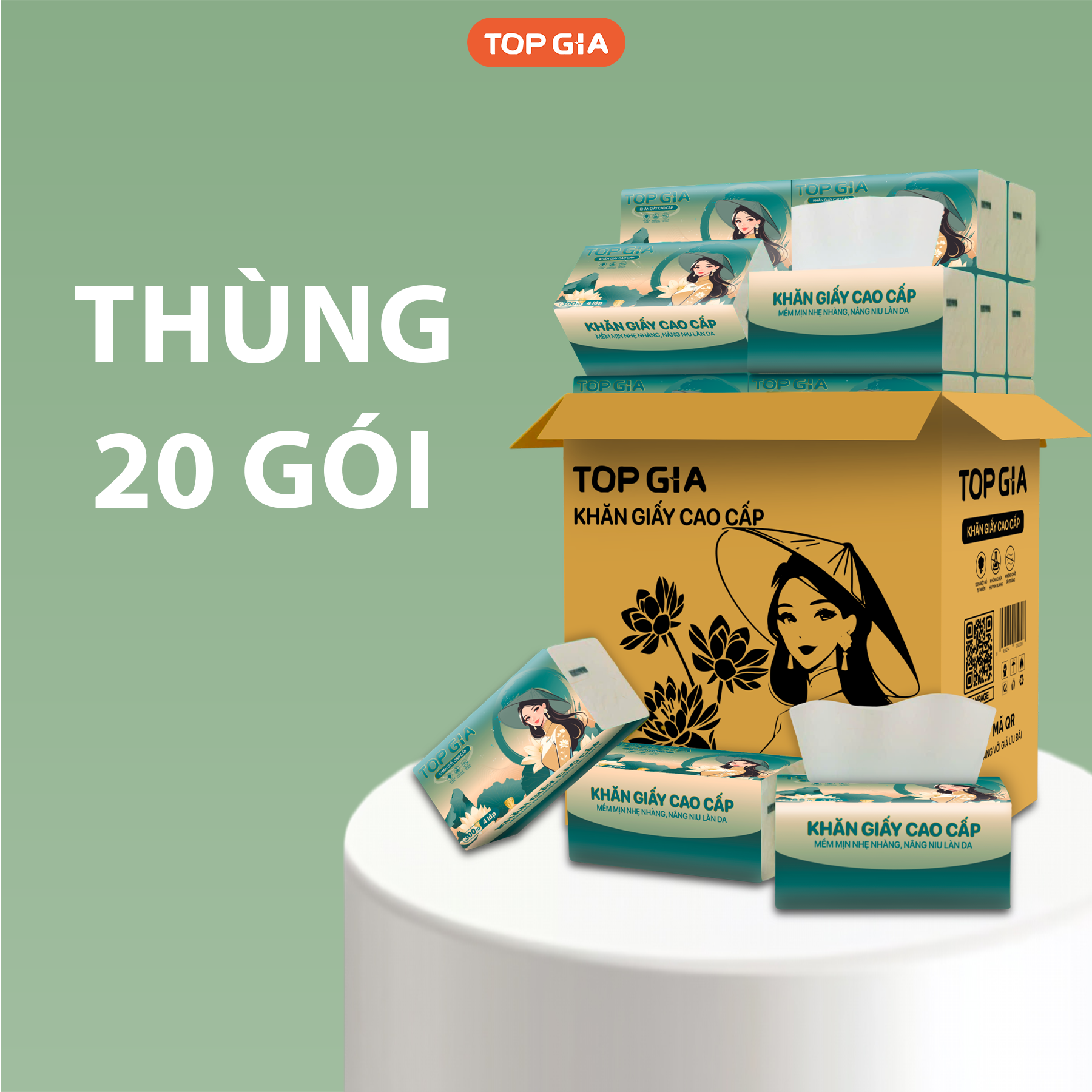 Combo 3 Gói Giấy Ăn Top Gia Sắc Việt
