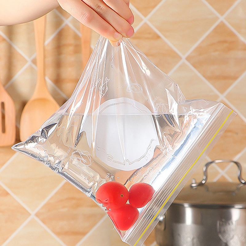 Combo 3 Hộp Túi Zip Đựng Thực Phẩm Có Khóa – Hộp Túi Zip Trong Suốt Bảo Quản Thực Phẩm Nhiều Kích Cỡ - Cỡ Combo