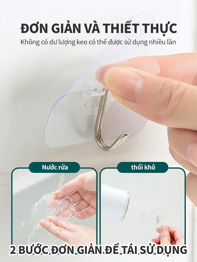 Minh họa cách rửa và làm khô để dùng lại