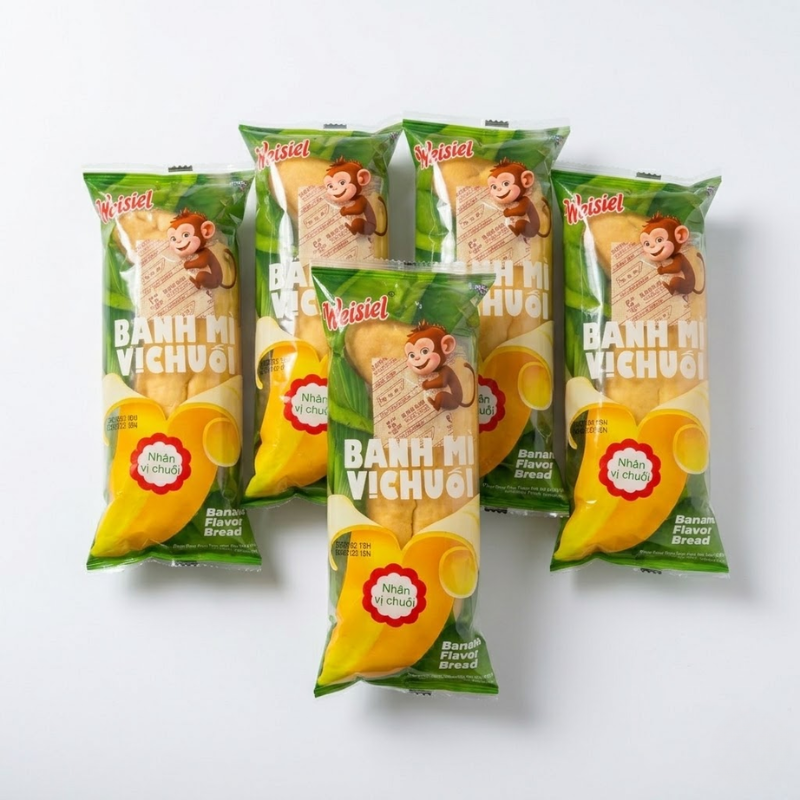Combo 5 Bánh Mì Vị Chuối Weisiel