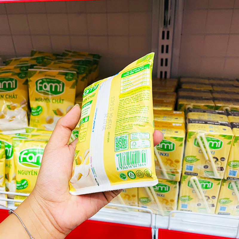 Combo 5 Bịch Sữa Đậu Nành FAMI Nguyên Chất 200ml