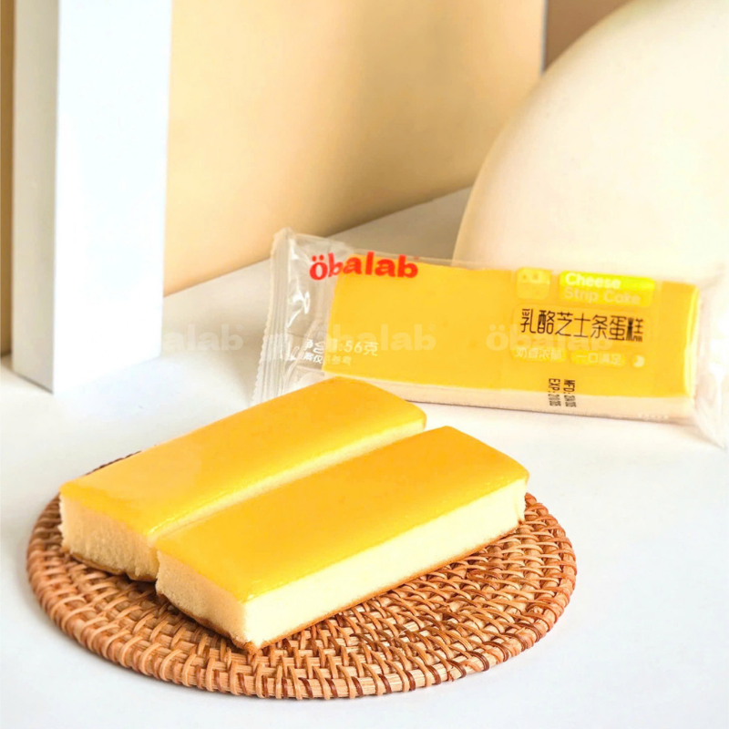Combo 5 Cái Bánh Bông Lan Que OBALAB Vị Phô Mai 56g
