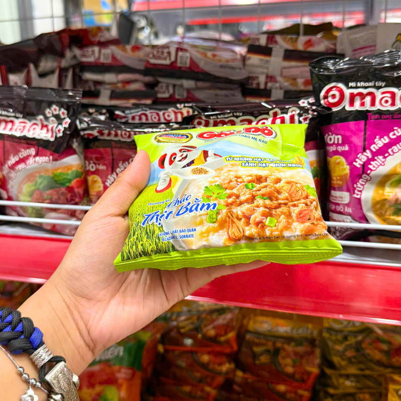 Combo 5 Gói Cháo Thịt Bằm Gấu Đỏ 50g