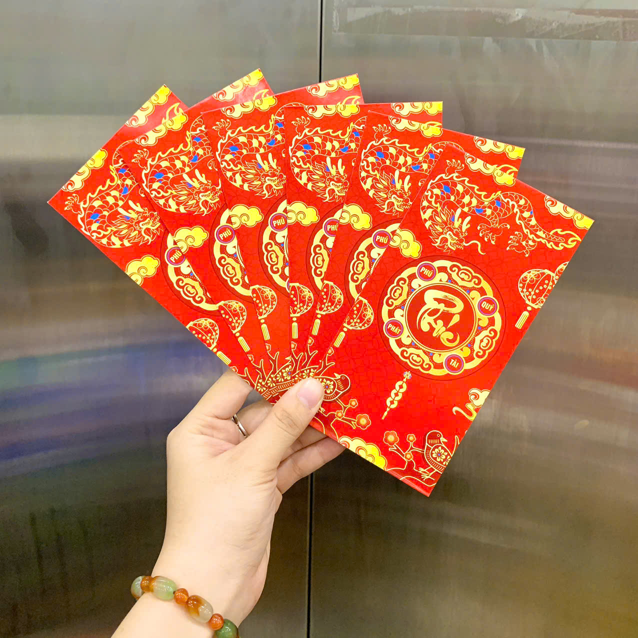 Combo 100 Bao Lì Xì Tết Bính Ngọ 2026 Khách Chọn Tối Đa 10 Mẫu