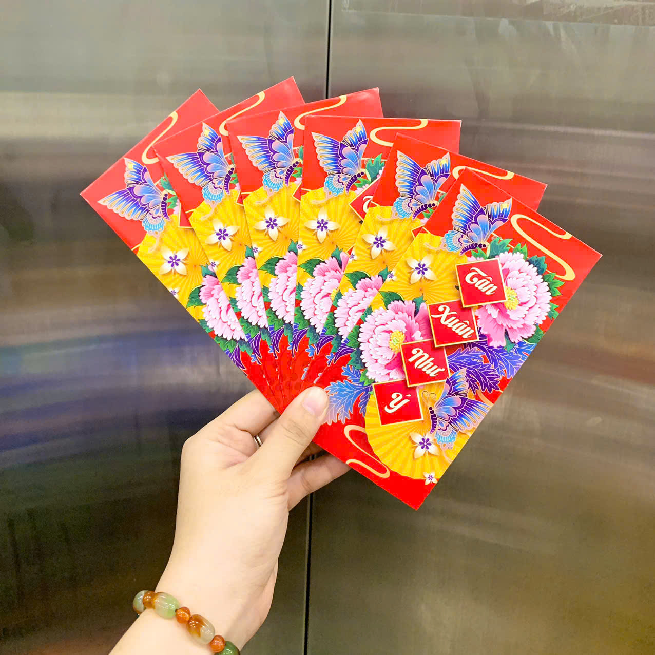 Combo 100 Bao Lì Xì Tết Bính Ngọ 2026 Khách Chọn Tối Đa 10 Mẫu