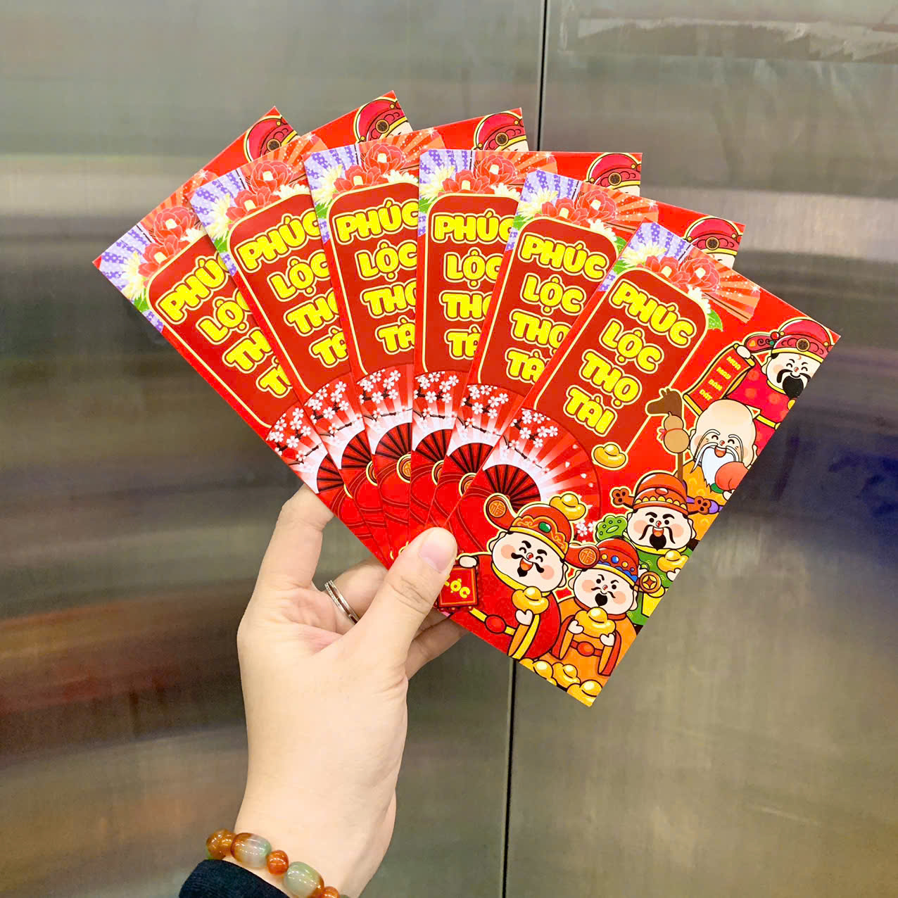 Combo 100 Bao Lì Xì Tết Bính Ngọ 2026 Khách Chọn Tối Đa 10 Mẫu