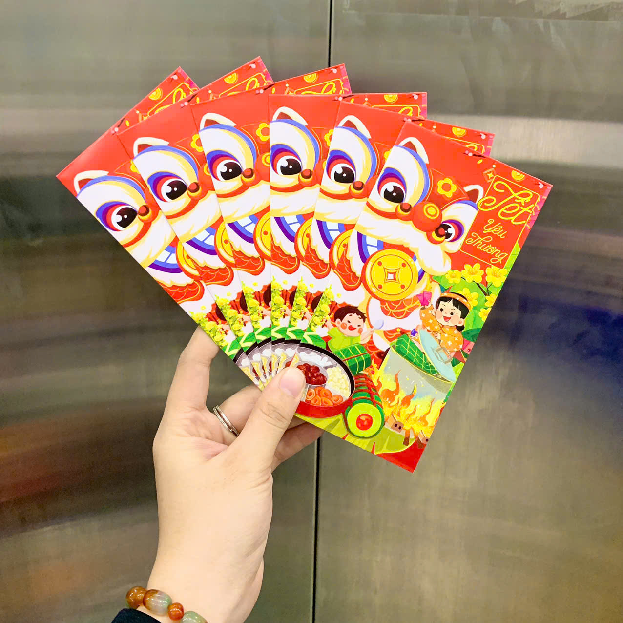 Combo 100 Bao Lì Xì Tết Bính Ngọ 2026 Khách Chọn Tối Đa 10 Mẫu