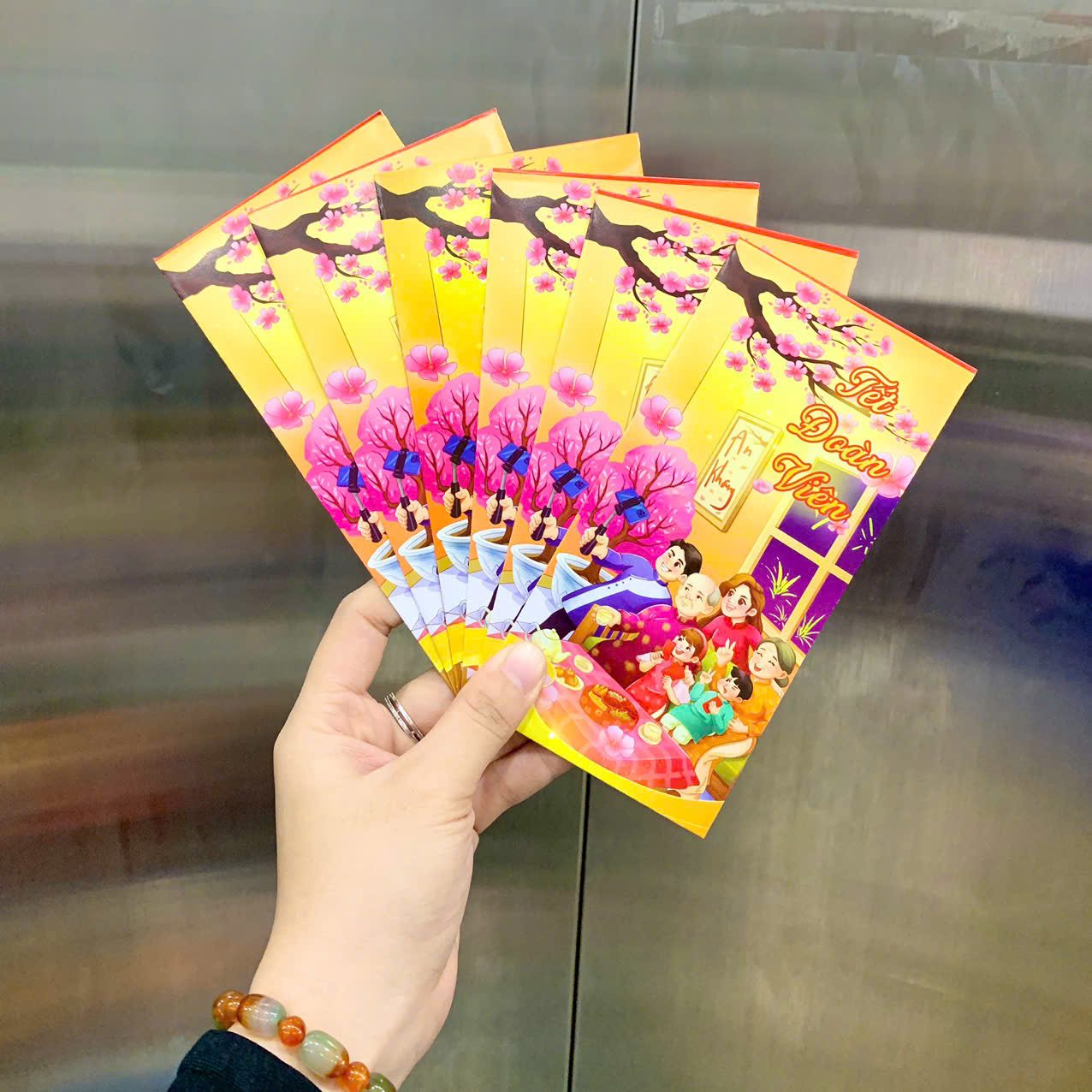 Combo 100 Bao Lì Xì Tết Bính Ngọ 2026 Khách Chọn Tối Đa 10 Mẫu