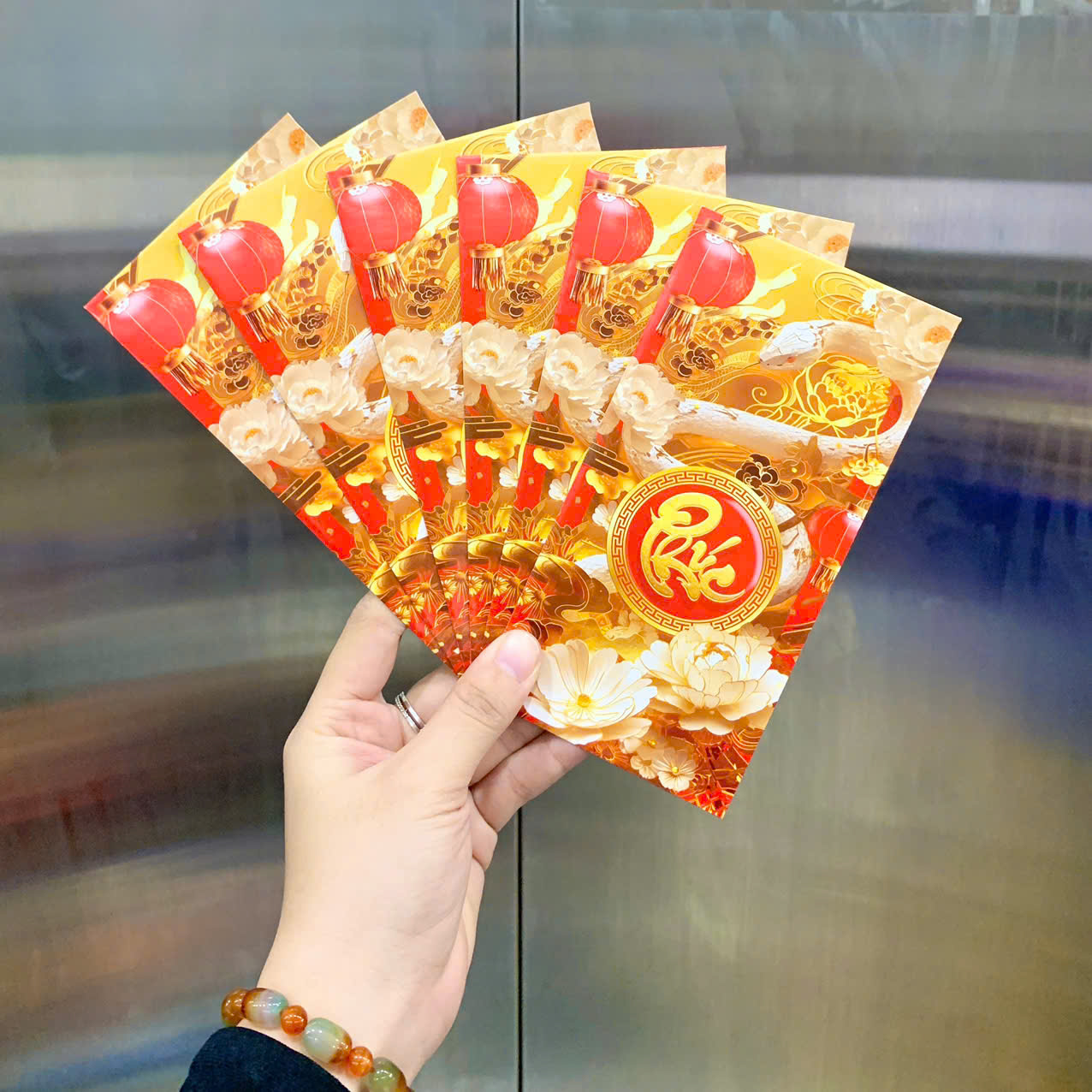 Combo 100 Bao Lì Xì Tết Bính Ngọ 2026 Khách Chọn Tối Đa 10 Mẫu