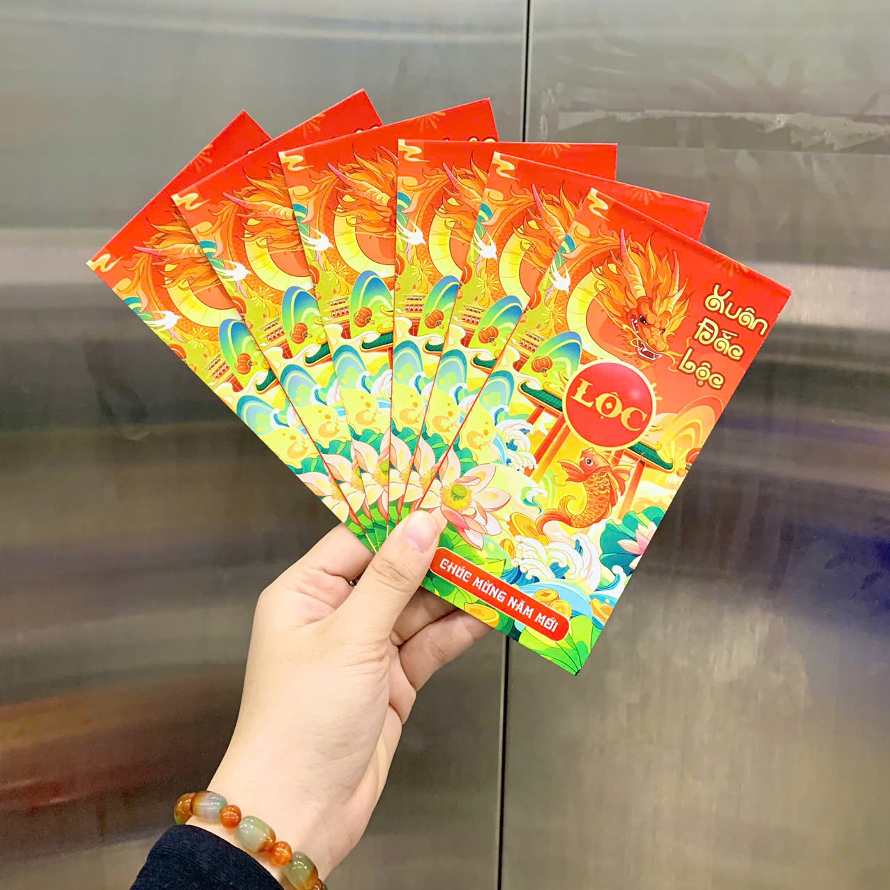Combo 100 Bao Lì Xì Tết Bính Ngọ 2026 Khách Chọn Tối Đa 10 Mẫu