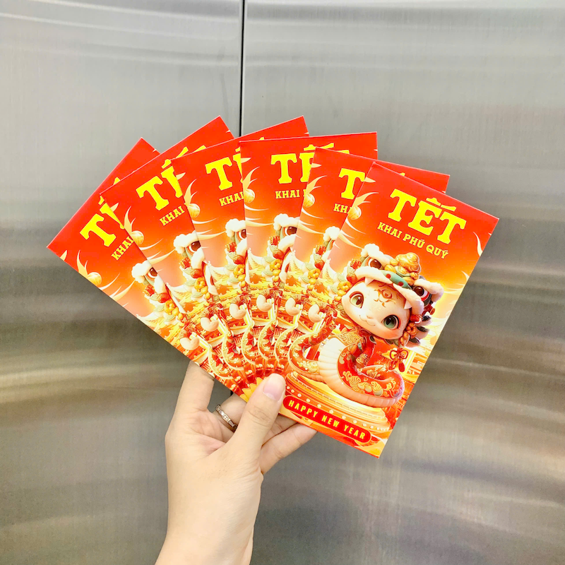 Combo 50 Bao Lì Xì Tết Ất Tỵ 2025